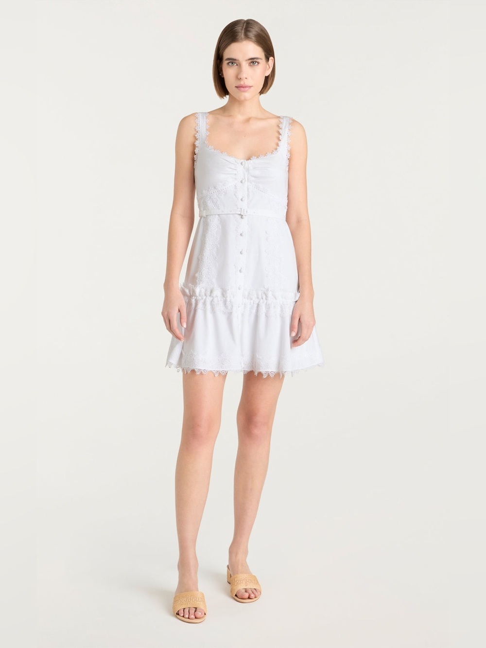 NWT Cinq à Sept Aziza White Mini Dress - Size 8 - Picture 2 of 15